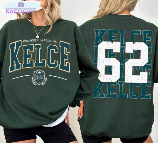 jason kelce 62 football shirt american football short sleeve crewneck 2