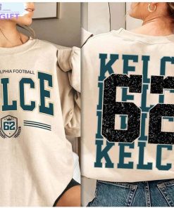 jason kelce 62 football shirt american football short sleeve crewneck 3