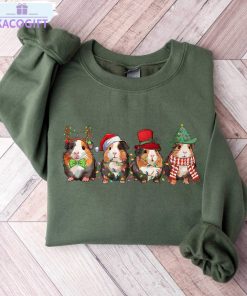 merry pigmas shirt christmas guinea pig tee tops short sleeve 1