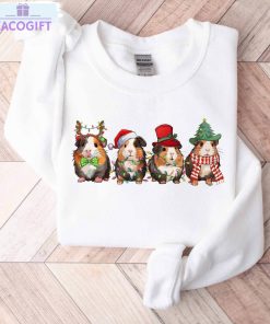 merry pigmas shirt christmas guinea pig tee tops short sleeve 2