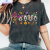 mickey and friends skull sugar shirt mexican halloween tee tops unisex t shirt 1