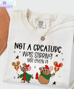 not a creature was stirring shirt disney christmas crewneck unisex t shirt 1