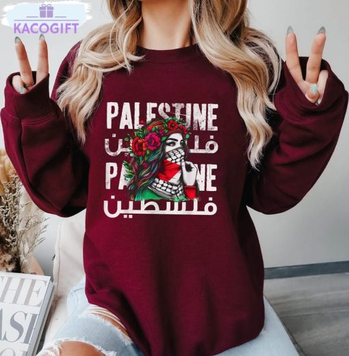 palestine shirt free palestine flag long sleeve unisex hoodie 2