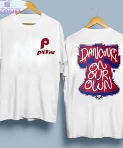 phillies dancing on our own shirt in october we wear red tee tops short sleeve 2