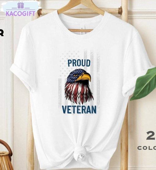 proud veteran shirt usa flag eagle unisex hoodie short sleeve 1