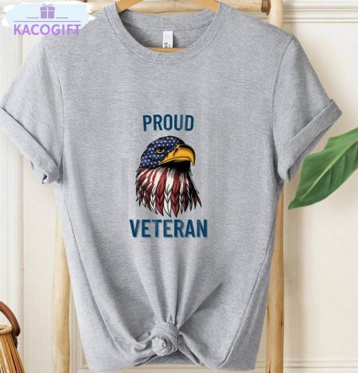 proud veteran shirt usa flag eagle unisex hoodie short sleeve 2