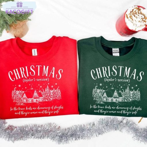 taylor christmas shirt christmas tree tee tops unisex hoodie 2