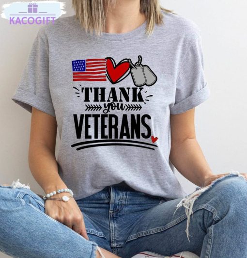 thank you veterans shirt army veteran crewneck unisex t shirt 1