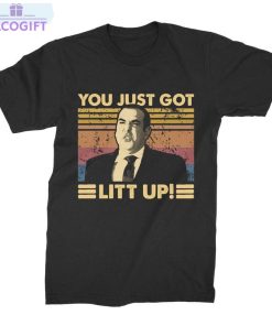 you just got litt up shirt retro suits movie unisex t shirt crewneck 1