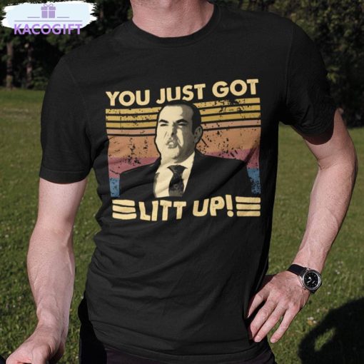 you just got litt up shirt retro suits movie unisex t shirt crewneck 3