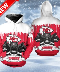 Kansas City Chiefs 3 Heads Cerberus Hoodie 3D Zip Hoodie 3D Printed For Fans