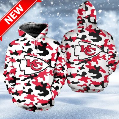 Kansas City Chiefs Camo Patterns Limited Edition Zip Hoodie 3D For Fans