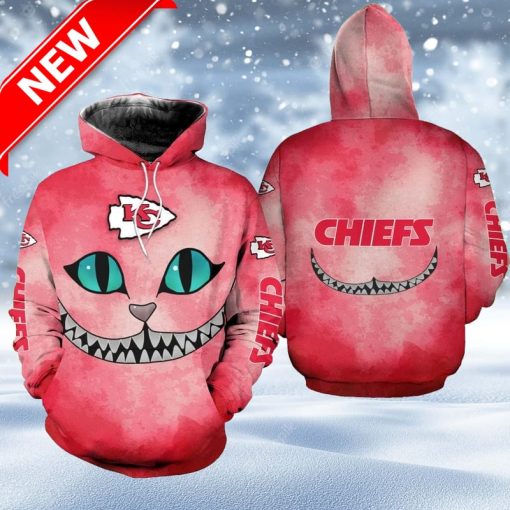 Kansas City Chiefs Cheshire Cat Limited Edition Hoodie 3D Unisex Printed For Fans