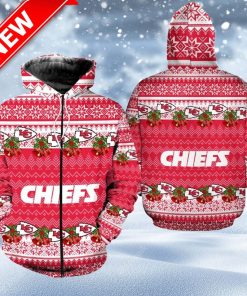 Kansas City Chiefs Christmas Limited Edition Unisex Zip Hoodie 3D Printed For Fans