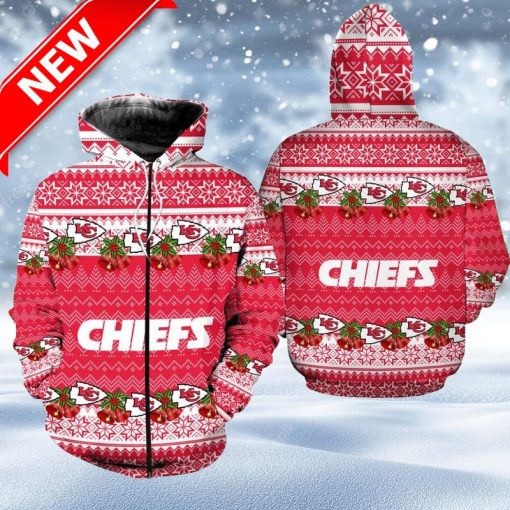 Kansas City Chiefs Christmas Limited Edition Unisex Zip Hoodie 3D Printed For Fans