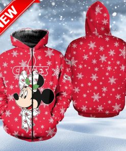 Kansas City Chiefs Christmas Minnie Mouse Zip Hoodie 3D Limited Edition For Fans