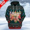 Ugly Hanging Christmas Kitten Stuffing Socks Custom Christmas Hoodie 3D Unisex