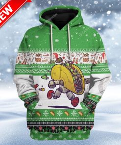 Ugly Holiday Tacobot Christmas Hoodie 3D Unisex