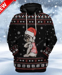 Ugly I Love Mom Frenchie Custom Christmas Hoodie 3D Unisex