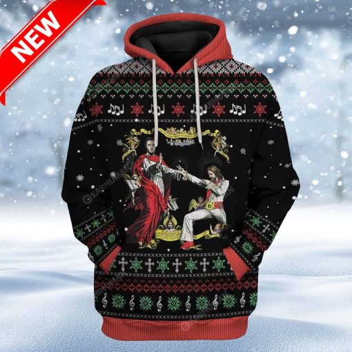 Ugly Jesus And Elv Prl Custom Christmas Hoodie 3D Unisex