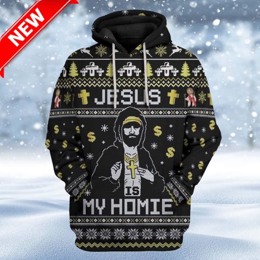 Ugly Jesus Custom Christmas Hoodie 3D Unisex