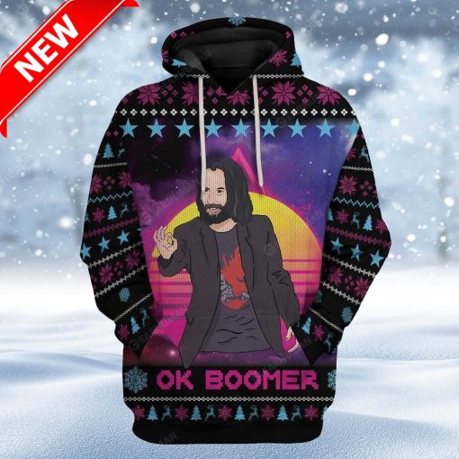 Ugly Keanu Reeves Custom Christmas Hoodie 3D Unisex