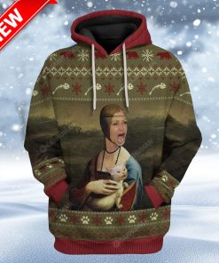 Ugly Lady With Cat Custom Christmas Hoodie 3D Unisex