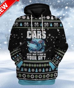 Ugly Mechanic I Know To Fix Cars Custom Christmas Hoodie 3D Unisex