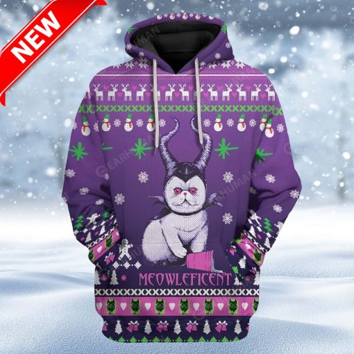 Ugly Meowleficent Custom Christmas Hoodie 3D Unisex