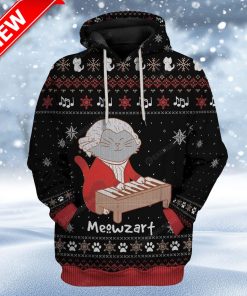 Ugly Meowzart Custom Christmas Hoodie 3D Unisex