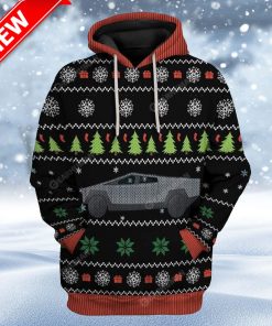 Ugly Merry Christmas Cybertruck Christmas Hoodie 3D Unisex