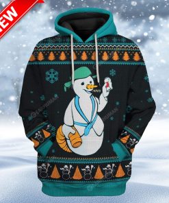 Ugly Merry Christmas ShTterS Full Snowman Custom Christmas Hoodie 3D Unisex