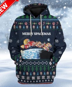 Ugly Merry Spacemas Custom Christmas Hoodie 3D Unisex