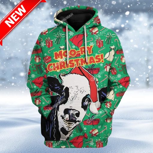 Ugly Moo Ry Christmas Custom Christmas Hoodie 3D Unisex