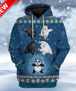 Ugly Panda Fusion Christmas Custom Christmas Hoodie 3D Unisex