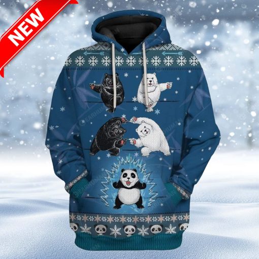 Ugly Panda Fusion Christmas Custom Christmas Hoodie 3D Unisex