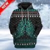 Ugly Respiratory Christmas Lights Custom Christmas Hoodie 3D Unisex