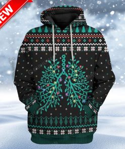 Ugly Respiratory Christmas Lights Custom Christmas Hoodie 3D Unisex