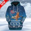 Ugly Santa Kitten Riding Rein Puppies Christmas Custom Christmas Hoodie 3D Unisex