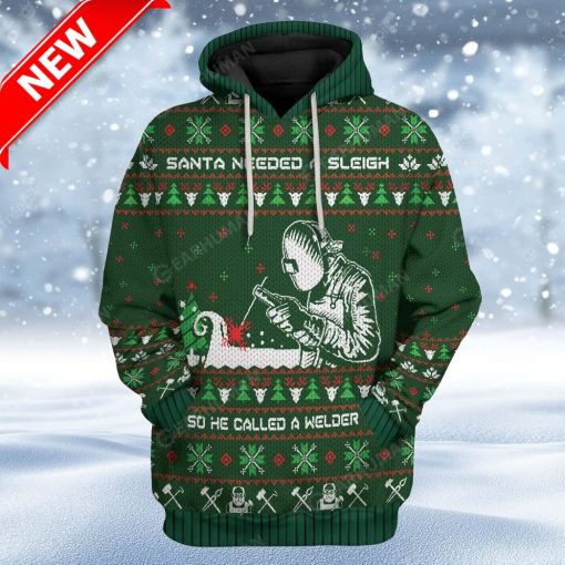 Ugly Santa Welder Christmas Hoodie 3D Unisex