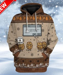 Ugly The End Is Near Delete Holiday Cookies Christmas Custom Christmas Hoodie 3D Unisex