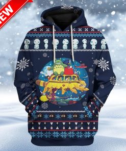 Ugly Totoro Custom Christmas Hoodie 3D Unisex