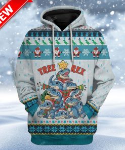 Ugly Tree T Rex Custom Christmas Hoodie 3D Unisex