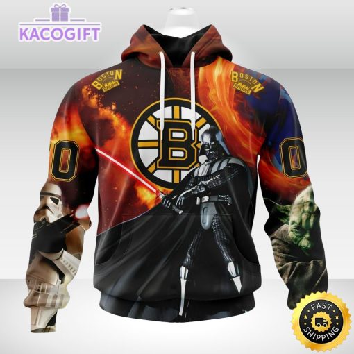 customized nhl boston bruins hoodie specialized darth vader star wars 3d unisex hoodie