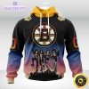 customized nhl boston bruins hoodie x kiss band design 3d unisex hoodie