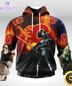 customized nhl calgary flames hoodie specialized darth vader star wars 3d unisex hoodie