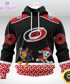 customized nhl carolina hurricanes hoodie special paw patrol design 3d unisex hoodie