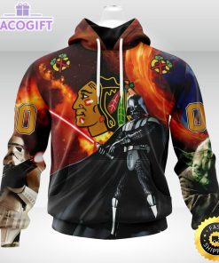 customized nhl chicago blackhawks hoodie specialized darth vader star wars 3d unisex hoodie