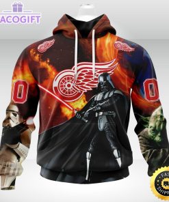 customized nhl detroit red wings hoodie specialized darth vader star wars 3d unisex hoodie