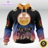 customized nhl edmonton oilers hoodie x kiss band design 3d unisex hoodie